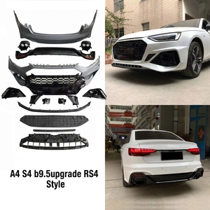 Kit de pare-chocs avant et arrière pour <span class=keywords><strong>Audi</strong></span> A4 S4 B9.5 2020-2024, style RS4, kit carrosserie complet avec diffuseur et calandre. - Product Image 1
