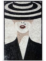 LX Stone Custom-Made Black Marble Mosaic Figure Artistique Décoration Murale Carrelage Dalle Polie pour Sol Utilisation Techniques Naturelles