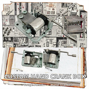 กลไกกล่องดนตรีแบบหมุนมือสั่งทำขายส่ง กลไกกล่องดนตรีโลหะ - Product Image 2