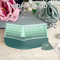 MOFII ergonomique 2.4G clavier fendu sans fil et souris verticale Combo 1600DPI repose-poignets pour PC/ordinateur portable/ordinateur de bureau Stock disponible
