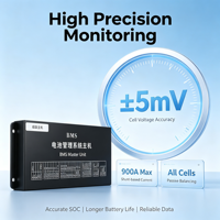 BMS de Alto Voltaje con Pantalla Táctil LCD de 4.3 Pulgadas, 96S 128S 256S 48V 400V 1024V hasta 600A, Maestro-Esclavo, ESS, Solar, GPS, BT, RS485, CAN