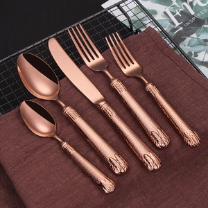 Juego de Cubiertos de Acero Inoxidable Dorado, Cubiertos Personalizados al por Mayor para Restaurantes, Hoteles y Bodas, Cucharas y Tenedores Plateados - Product Image 3