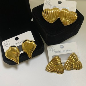 Pendientes de Joyería de Acero Inoxidable a la Moda, Antideslustre, Chapados en Oro de 18k, Geométricos para Mujer - Product Image 2