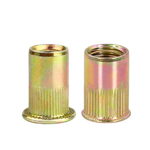 Écrous à riveter moletés à tête plate haute résistance, durables et fiables M3 M4 M5 M6 M8 M10 M12 – Inserts filetés robustes - Product Image 1