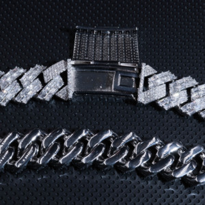 สร้อยคอฮิปฮอปแบบสั่งทำพิเศษประดับเพชรโมอิสซาไนต์ เงินแท้ชุบทอง ได้รับการรับรองจาก GRA - Product Image 3