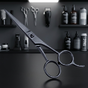ASAP Ensemble de ciseaux de barbier en acier inoxydable pour droitiers, à longues poignées en plastique, ciseaux de coupe et d'éclaircissement de cheveux tranchants, base creuse - Product Image 2