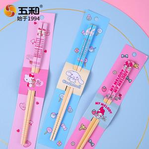 Hello Kitty Cinnamoroll My Melody Childrens Training Chopsticks Bamboo Non Slip Kids Dining Set Cartoon Design - Product Image 4
