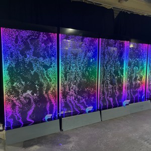 Paravents décoratifs mobiles en acrylique, métal et acier inoxydable LED, pour restaurant, séparateurs de pièce à bulles - Product Image 4