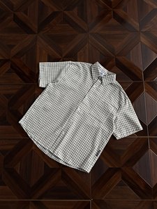 Camisa de Vestir Personalizada para Hombre, Estilo Japonés Retro, Bloques de Color, Manga Tres Cuartos, Franela Transpirable, Bordada, a la Moda - Product Image 1