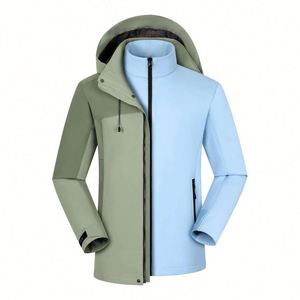 Design 3 in 1 Wholesale Waterproof Hiking <b>Jacket</b> Custom Logo Hard Shell Hooded Unisex Winter Windbreaker Men's Outdoor <b>Jacket</b> - Product Image 1
