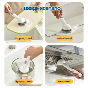 Hot Sale Durable Adjusted Long Handle Kitchen Cleaning <b>Tool</b> Dish Brush Kitchen Cleaning Brush With Liquid Dispenser for Cleaning - Product Image 3