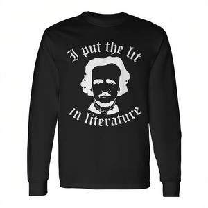 T-shirt a maniche lunghe I Put The Lit In Literature Poe - Product Image 2