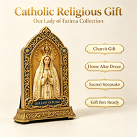 Chapiteau de Fatima en résine personnalisé, impression UV 3D, Notre-Dame Vierge Marie, arche gothique, articles religieux catholiques, cadeau, vente en gros, OEM