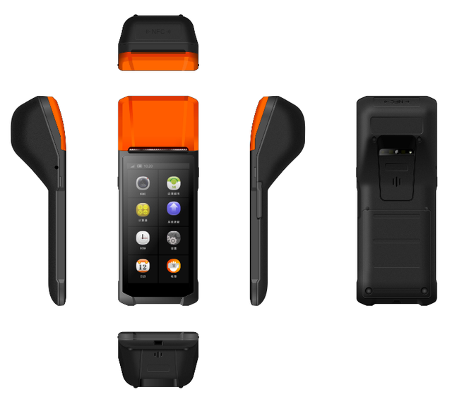 8.1 Android System Handheld Pos Android POS Terminal 3G WIFI Blue-tooth 58mm Thermal Printer Mobile Touch Pos Systems