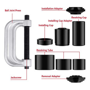 Podofo 10 pièces Outil extracteur et installateur universel robuste pour rotule de direction automobile, Outil de démontage de rotule 4 en 1, Adaptateurs pour véhicules à 4 roues motrices - Product Image 6