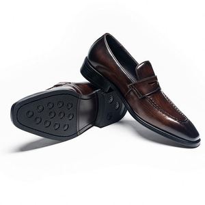 Chaussures habillées de style professionnel 2025 pour hommes en cuir véritable, finition argentée polie à la main, respirantes, haut de gamme - Product Image 5