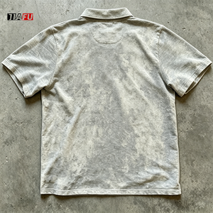 Camiseta <span class=keywords><strong>Polo</strong></span> para Hombre de 260 g/m², Lavado Ácido, Estilo Vintage, Informal, de Alta Calidad, Lavada, Streetwear, Personalizable al por Mayor, 100% Algodón - Product Image 2