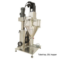 Machine de remplissage de poudre sèche semi-automatique de table à vis plus grande de 20 L, 1 g, 1 kg, pour sacs et bouteilles, par poids