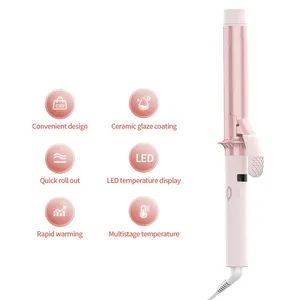 2023 deep wave electric rotation auto automatic curling wand hair curler machine