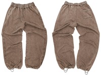 Pantalones de chándal personalizados de felpa francesa gruesa para hombre, de algodón gris, holgados, tipo jogger, con cordón y cintura elástica, estilo baggy.