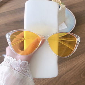 2025 Cat Eye Full Rim Metal Sunglasses for Eyeglasses UV400 Protection Comfortable White Large <b>Face</b> Thin Spicy Girl Vintage - Product Image 3