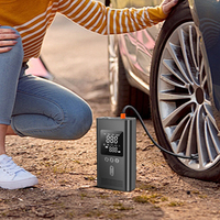 Pompe à pneus portable haute pression avec grand écran LCD, chargement USB-C, intelligente et électrique pour voiture, vélo, moto, tente