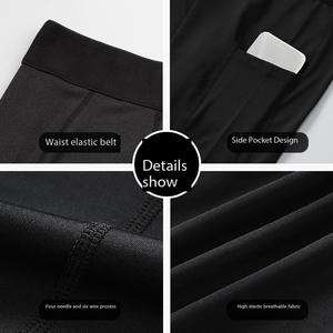 <span class=keywords><strong>Pantalon</strong></span> d'entraînement de course à pied décontracté pour hommes respirant à séchage rapide poches latérales élastiques pantalons serrés de sport pour la course à pied - Product Image 3