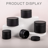 Pot en plastique PET mat à large ouverture, pot cosmétique en aluminium, couleur personnalisée pour mascara, nettoyant facial, lotion, crème pour le visage, emballage
