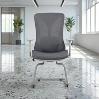 Chaise de direction unique, chaise de bureau sans roulettes, hauteur réglable, tissu, accoudoirs en alliage d'aluminium, moderne, luxe, visiteur, salle d'attente