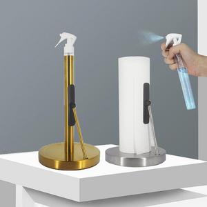 2 in 1 Countertop Paper Towels Holders Stand Under Cabinet <strong>Papertowels</strong> Roller Paper Towel Holder with Spray Bottle - Product Image 4