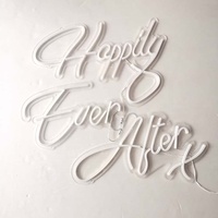 Letrero de neón LED Happily Ever after para bodas y decoración Corporativa para Empresas y hospitales
