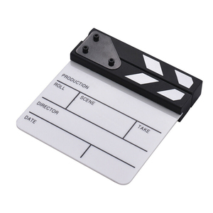 Clapboard de <span class=keywords><strong>film</strong></span> HOSHI, clapboard de cinéma hollywoodien en bois, accessoire de réalisateur avec noir et blanc - Product Image 4