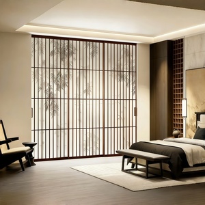 Puerta Corredera de Aluminio Minimalista de Lujo, Silenciosa y Elegante, Inspirada en la Música, con Perfil Delgado para Interiores, Jardín, Estudio, Sala de Estar, Balcón - Product Image 5