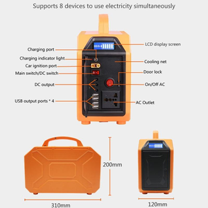 Station d'alimentation portable UPS 200W 220V/110V, batterie au plomb-acide certifiée CE, compatible avec les voitures solaires, batterie externe d'urgence pour l'extérieur - Product Image 4