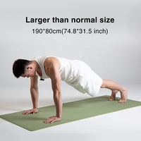 Pliable en fibre de coco Écologique tapis de fitness pilates de yoga grande salle de gym pu caoutchouc naturel épais tapis de yoga antidérapant logo personnalisé