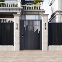 Nouvelle Porte de Villa Moderne en Alliage d'Aluminium Écologique, Durable et Anti-Escalade, Clôture de Jardin, Portail Battant Double Face, Garantie 5 Ans, Finition Poudrée