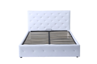 Cadre de lit Queen Size moderne, élégant, traditionnel et luxueux, avec revêtement en tissu haut de gamme, écologique, couleur personnalisable, mobilier de chambre à coucher