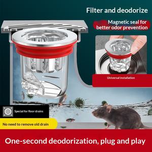 แกนดักกลิ่นพื้นห้องน้ำแบบเหล็ก ป้องกันกลิ่นย้อนกลับ ป้องกันแมลงและกลิ่นไม่พึงประสงค์ - Product Image 4