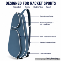 Sac de sport multifonctionnel grande capacité pour pickleball, tennis, badminton, padel, sac à bandoulière pour raquettes de sport en plein air, vente en gros