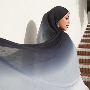 Хлопковая шаль, шали из вискозы и пашмины, модные арабские шали, хиджабы из модала с омбре-эффектом, хиджабы из модала с принтом, хиджабы из вискозы - Product Image 2