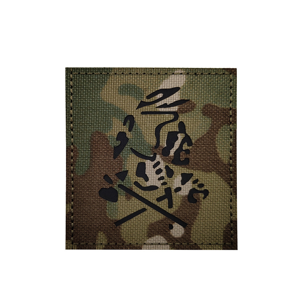 Red Scarf Embroidered CP Black M00146-2
