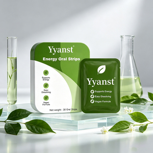 Bandes de film orales botaniques mélangées et dissolvables, 30 pièces, boîte métallique incurvée verte et blanche, OEM, marque privée, vente en gros - Product Image 4