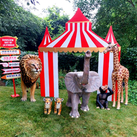 Fournitures pour fêtes sur le thème du cirque, sculptures d'animaux de la jungle en résine grandeur nature personnalisées, accessoires à vendre