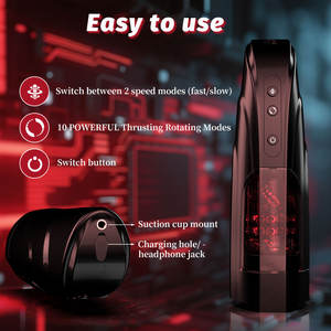 Masturbatore Maschile Elettrico Completamente Automatico Impermeabile Telescopico Rotante per Uso con Pallina Orale Giocattoli Sessuali per Adulti Airplane Cups 1000g - Product Image 1