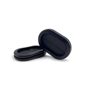 Anneau de protection de câble en caoutchouc écologique simple face, anti-poussière, ignifuge, cache-trou de sortie de câble noir et blanc - Product Image 6