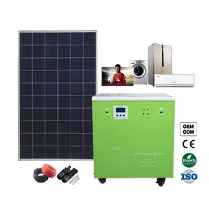 Factory Direct Sale Hybrid All In One Design Cyan Color 500W 1.5KW 3KW 6KW Solar Energy System For Home Use