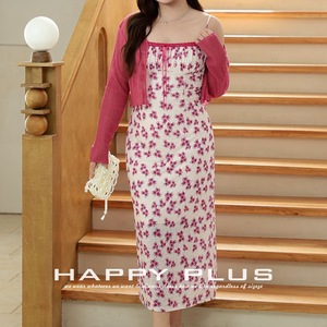 ชุดเดรสลายดอกไม้ Freud Dream สำหรับผู้หญิง ทรงหลวม คอวี ไซส์พลัส ชุดเดรสฤดูร้อนสีชมพูกุหลาบ รุ่น N9278 - Product Image 2