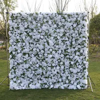 OBD011 2022 nuovo arrivo decorazione di cerimonia nuziale 3D fiore bianco sfondo della parete fiore di seta artificiale sfondo decor foto sullo sfondo