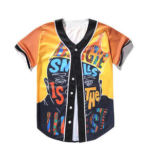 Wholesale Custom Baseball Uniform Set Button up Baseball Jersey Embroidery Sublimated Team Baseball Jersey T <b>Shirts</b> - Product Image 2
