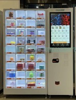 Distributeur automatique intelligent Focusvend pour bouquets de fleurs fraîches, fruits, légumes et aliments, avec 28 compartiments et fenêtre transparente